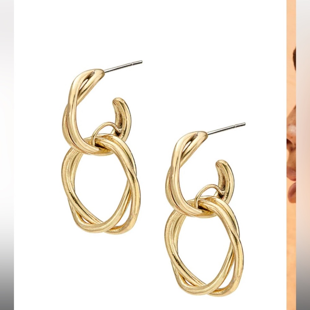 Soko Nia Earrings 24k gold new